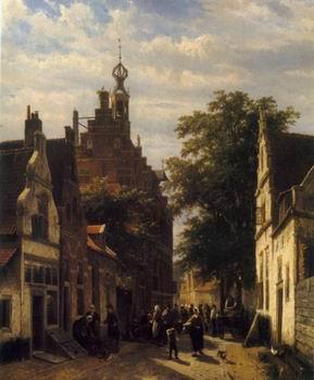 unknow artist European city landscape, street landsacpe, construction, frontstore, building and architecture. 166 Germany oil painting art